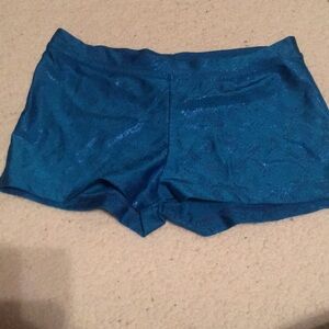 Capezio Large teal dance/spirts workout shorts